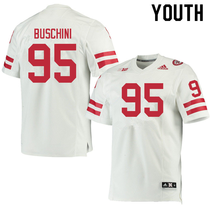 Youth #95 Brian Buschini Nebraska Cornhuskers College Football Jerseys Sale-White
